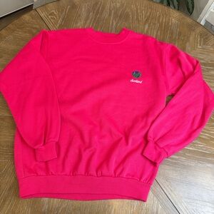 Crearagan Scotland Pink Sweater sweatshirt with embroidered Scotland thistle